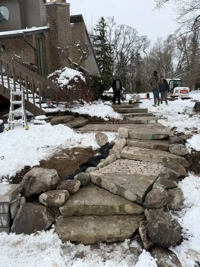 Premium Techo-Bloc patio installation in Michigan