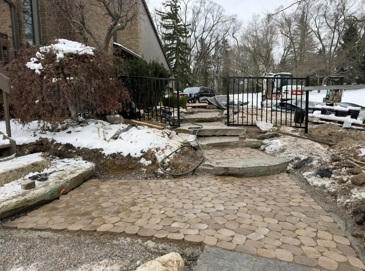 Techo-Bloc block wall detail — certified installer Earth Art
